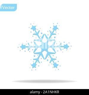 Doodled Schneeflocken, original Hand-auf whrite Hintergrund Stock Vektor