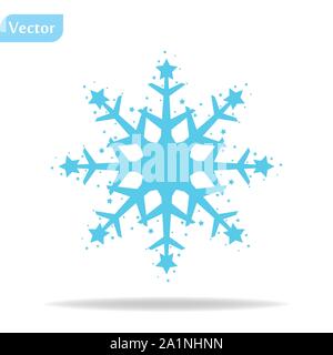 Doodled Schneeflocken, original Hand-auf whrite Hintergrund Stock Vektor