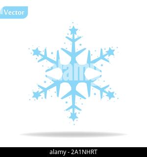 Doodled Schneeflocken, original Hand-auf whrite Hintergrund Stock Vektor