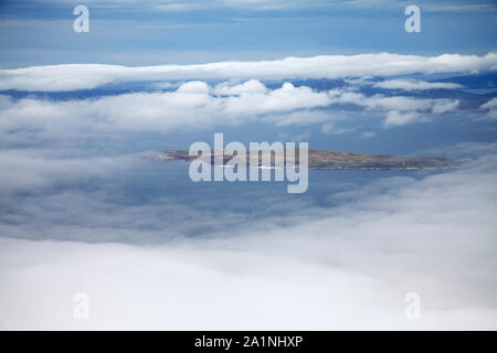 Aeria Ansicht der Dunbar Insel westlich von falklandinseln Falkland Inseln Stockfoto
