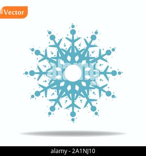 Doodled Schneeflocken, original Hand-auf whrite Hintergrund Stock Vektor