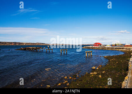Ehemalige Stanley Pier, Stanley, Falkland, Falkland Inseln Stockfoto