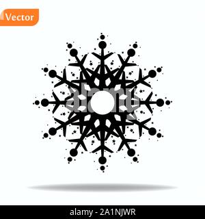 Doodled Schneeflocken, original Hand-auf whrite Hintergrund gezeichnet Stock Vektor