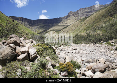 Sani Pass Drakensberge Weltkulturerbe Südafrika Stockfoto