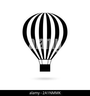 Hot Air Balloon Symbol Vektor Stock Vektor