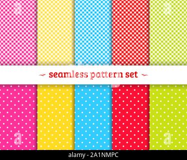 Feder geometrische nahtlose Muster set Vektor Stock Vektor