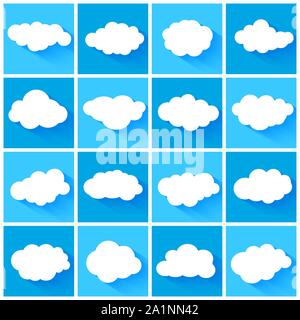 Weiße Wolken Vektor Stock Vektor