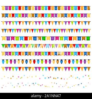 Bunte Feier party Vektor Dekorationen Stock Vektor