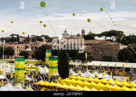 Demonstration von Coldiretti zur Verteidigung der italienischen Landwirtschaft und unsere Produkte Stockfoto