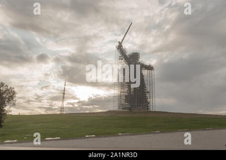 Wolgograd, Russland, August 2019 Mutter Heimat denkmal Wolgograd Mamaev Kurgan. Stockfoto