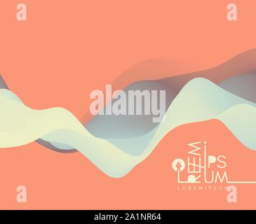 Abstrakte wellig Hintergrund mit modernen Verlaufsfarben. Trendy Liquid Design. Motion Sound Wave. Vector Illustration für Banner, Flyer und presentatio Stock Vektor