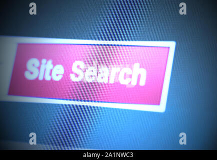 Nahaufnahme von Web Icon auf LED-Bildschirm Stockfoto