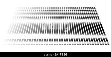 3-d-segmentierten, gestrichelte Linien geometrische Muster. Verschwinden, vermindern Streifen in der Perspektive. Unregelmäßige Streifen Stock Vektor