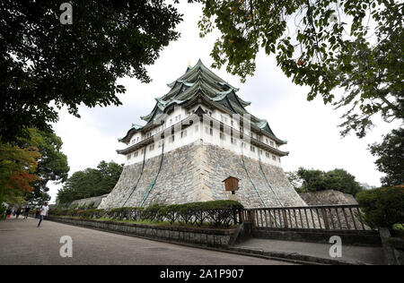 Einen allgemeinen Überblick über Nagoya Castle in Nagoya, Japan Stockfoto