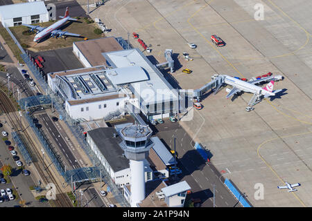 Iljuschin IL-18 V am Flughafen Erfurt Stockfoto