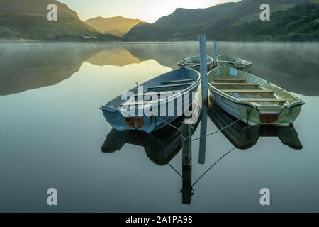 Llyn Nantlle, Uchaf, Wales, Großbritannien Stockfoto