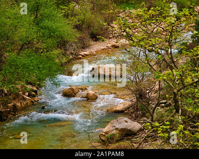 Neda Fluss, in Peloponnes, Griechenland. Stockfoto