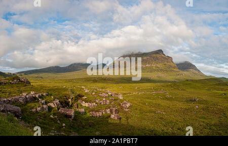 Blick aus dem Quinag, Loch Assynt, Assynt, NW Schottland Stockfoto