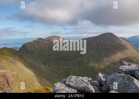 Blick aus dem Quinag, Loch Assynt, Assynt, NW Schottland Stockfoto