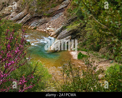 Neda Fluss in Peloponnes, Griechenland. Stockfoto