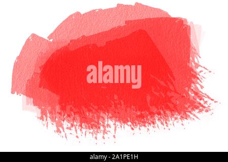 Red Aquarell Hand gezeichnet Fleck backgground Muster Stockfoto