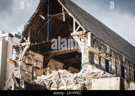 Die Christchurch Cathedral an einem sonnigen Tag in Neuseeland Stockfoto