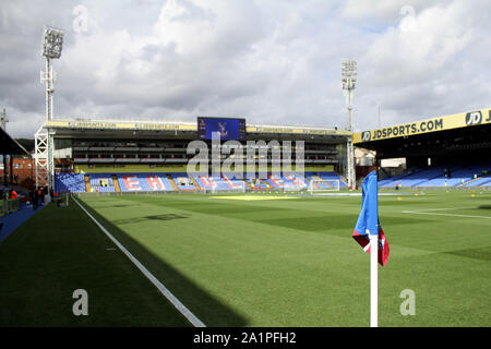 London, Großbritannien. 28 Sep, 2019. Eine allgemeine Ansicht der Boden vor der Premier League Match zwischen Crystal Palace und Norwich City an Selhurst Park am 28. September 2019 in London, England. (Foto von Mick Kearns/phcimages.com) Credit: PHC Images/Alamy leben Nachrichten Stockfoto