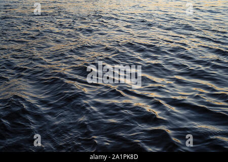 Dunkle Wasser des East River. Stockfoto