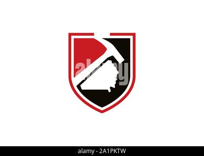 Bergbau logo crypto Berg Pick, Bergbau Logo Vorlage. Mining Equipment. Die besten Bergbau logo Vorlage. Mining Company Logo, Öl Bergbau Symbol Stock Vektor