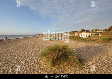 Pakefield Strand, Suffolk, England, Großbritannien Stockfoto