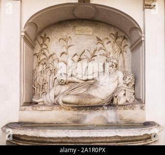 Der Fluss Aniene, einer der Quattro Fontane, auf dem Quirinal in Rom, Italien Stockfoto