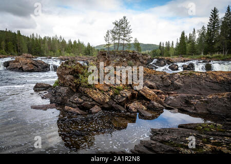 Natur Landschaft in Namsskogan, Trondelag, Norwegen Stockfoto