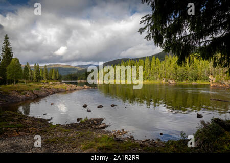 Natur Landschaft in Namsskogan, Trondelag, Norwegen Stockfoto