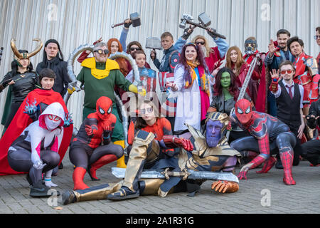 Glasgow, Schottland, Großbritannien. 28 Sep, 2019. Cosplayer auf der MCM Comic Con an der sek Center statt. Credit: Skully/Alamy leben Nachrichten Stockfoto