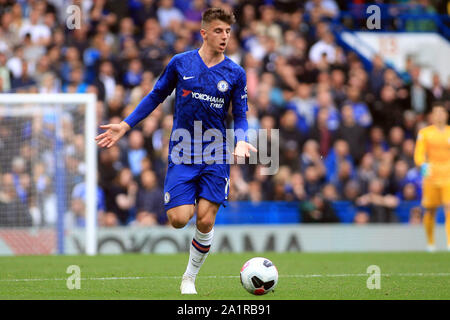 London, Großbritannien. 28 Sep, 2019. Maurer Berg von Chelsea in Aktion. Premier League match, Chelsea v Brighton & Hove Albion an der Stamford Bridge in London am Samstag, den 28. September 2019. Dieses Bild dürfen nur für redaktionelle Zwecke verwendet werden. Nur die redaktionelle Nutzung, eine Lizenz für die gewerbliche Nutzung erforderlich. Keine Verwendung in Wetten, Spiele oder einer einzelnen Verein/Liga/player Publikationen. pic von Steffan Bowen/Credit: Andrew Orchard sport Fotografie/Alamy leben Nachrichten Stockfoto