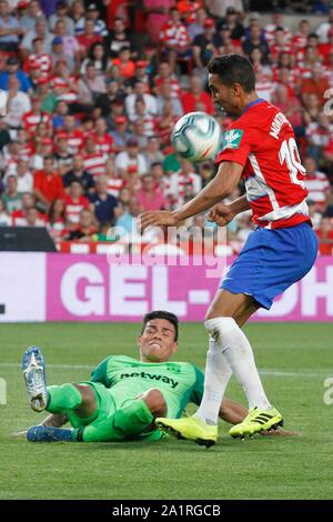 Granada, Spanien. 28 Sep, 2019. Montoro während des Spiels Granada CF vs CD Leganes im Los Carmenes Stadion Samstag 28 September 2019 Kredit: CORDON PRESSE/Alamy leben Nachrichten Stockfoto