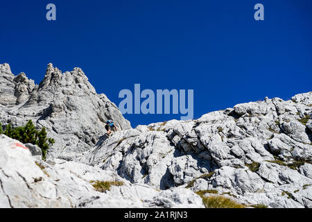 Dolomiti di Brenta (Trentino Alto Adie, Italien) im September. Stockfoto