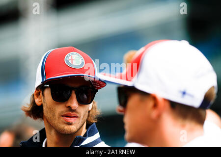 ANTONIO GIOVINAZZI von Alfa Romeo Racing auf der Formel 1 Grand Prix von Italien in Monza Eni Rennstrecke in Monza, Italien. Stockfoto