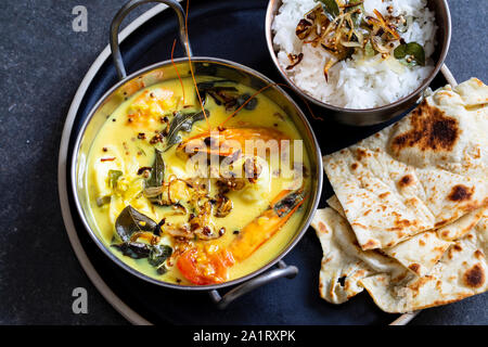 Meen moilee Indischen Fisch Curry Stockfoto