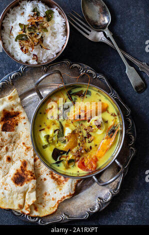 Meen moilee Indischen Fisch Curry Stockfoto