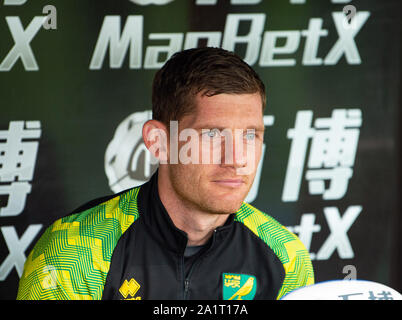 London, Großbritannien. 28 Sep, 2019. Norwich City Michael McGovern während der Premier League Match zwischen Crystal Palace und Norwich City an Selhurst Park, London, England am 28. September 2019. Foto von Andrew Aleksiejczuk/PRiME Media Bilder. Credit: PRiME Media Images/Alamy leben Nachrichten Stockfoto