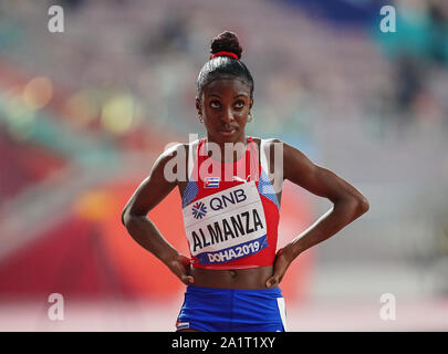 Die In. 28 Sep, 2019. Rose Mary Almanza von Kuba konkurrieren in der 800 Meter für Frauen während des Im,. Ulrik Pedersen/CSM/Alamy leben Nachrichten Stockfoto