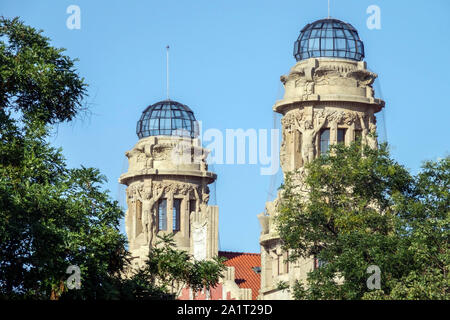 Prag Jugendstilgebäude, Hauptbahnhof, Prag Tschechische Republik Stockfoto