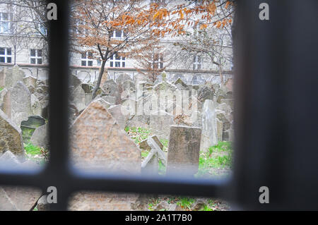Der jüdische Friedhof in Prag Stockfoto