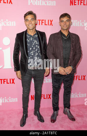 NEW YORK, NY - 26. SEPTEMBER: Trevor Eason und Trey Eason Premiere von Netflix "die Politiker" bei den DGA-Theater besuchen am 26. September 2019 in Neue Stockfoto