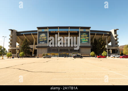 Laramie, WY, USA - 28. September 2019: War Memorial Stadium an der Universität von Wyoming Stockfoto