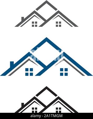 Immobilien vektor Logo Design, Immobilien Logo, Logo Design, Logo, Home logo Zeichen, Haus logo Stock Vektor