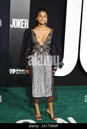 Los Angeles, USA. 28 Sep, 2019. Zazie Beetz in der Ankunftshalle für JOKER Premiere, TCL, Chinese Theater IMAX, Los Angeles, CA 28. September 2019. Credit: Elizabeth Goodenough/Everett Collection/Alamy leben Nachrichten Stockfoto