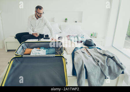 Close up Portrait von Intelligenten attraktive stattliche getragen in f Stockfoto