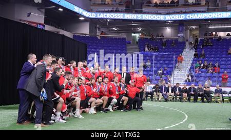 Men's World Champions Lacrosse Team Kanada Stockfoto